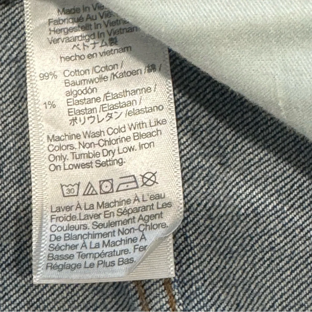 Madewell Perfect Vintage Jean Sz 28 High Rise Taper Dark Wash Altered Waist - Picture 10 of 10